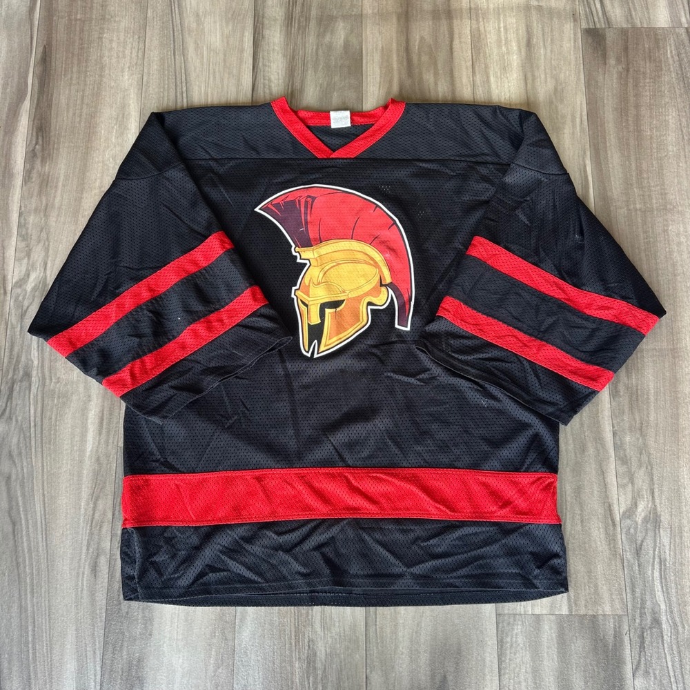 Athletic Knit University of Tampa Spartans Goalie Hockey Jersey Black Red 4XL